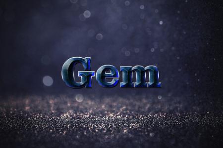 Blue Gem Text Effect