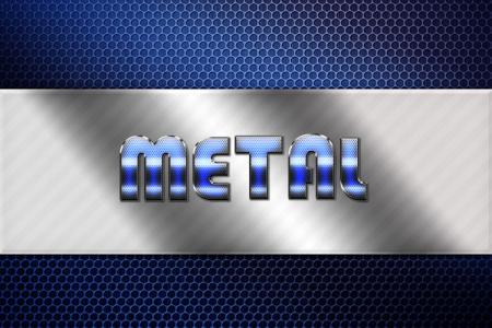 Blue Metal Text Effect