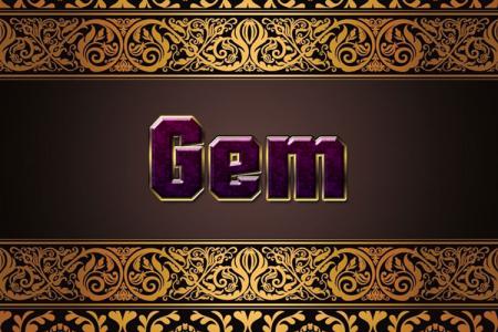 Purple Gem Text Effect