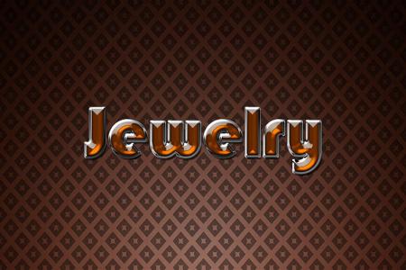 Orange Jewelry Text Effect