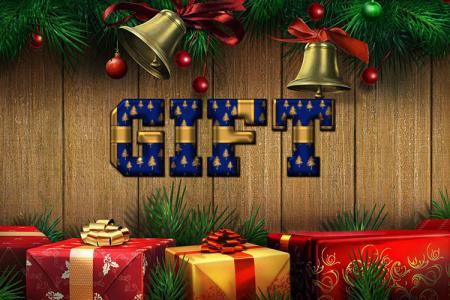 Chrismast Gift Text Effect