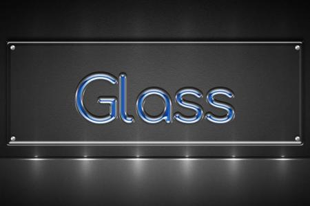 Blue Glass Text Effect