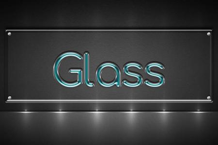 Cyan Glass Text Effect