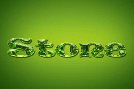 Peridot Stone Text Effect