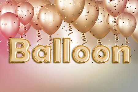 Gold Foil Balloon Text Effect