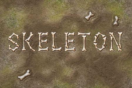 Skeleton Text Effect Online