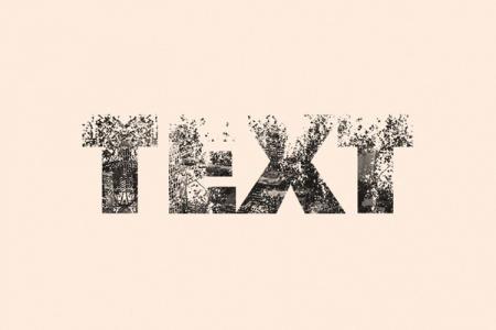 Double Exposure Text Effect Black & White