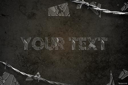 Broken glass text effect free online