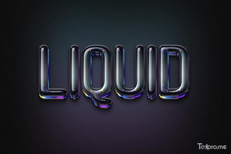 Create 3D liquid metal text effect