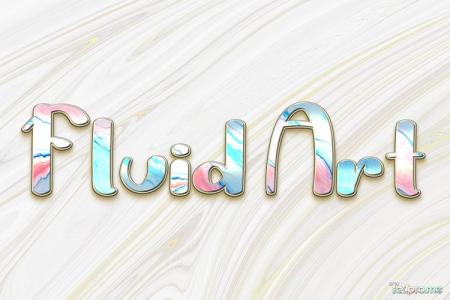 Fluid art metal paint text effect maker