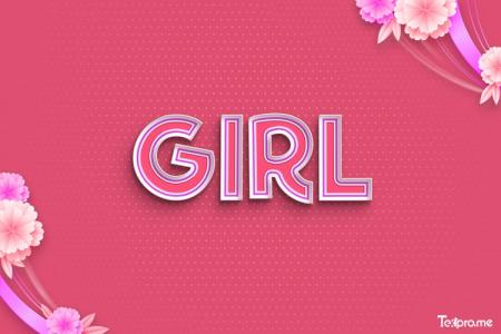 Create cute pink 3D text effects online