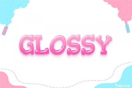 Create cute 3D glossy text effects online