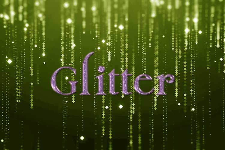 Purple Glitter Text Effect