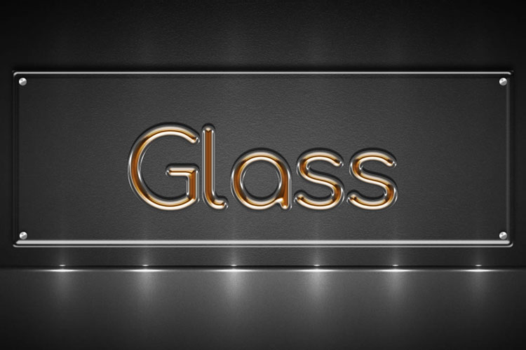 Orange Glass Text Effect