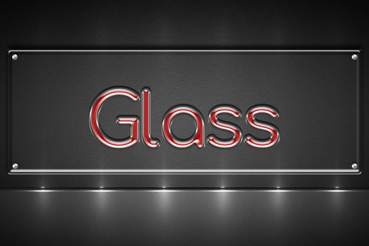 Red Glass Text Effect