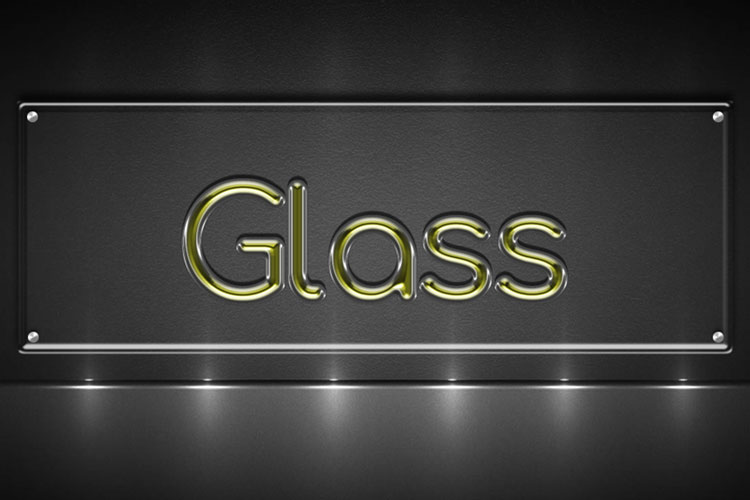 Yellow Glass Text Effect