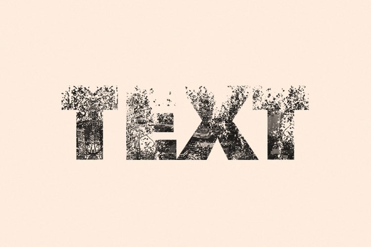 Double Exposure Text Effect Black & White