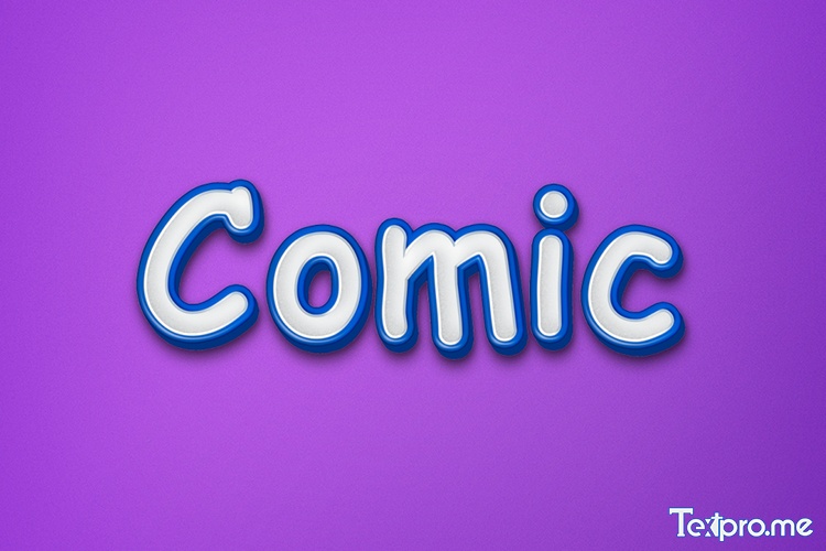 Create 3D comic text effects online