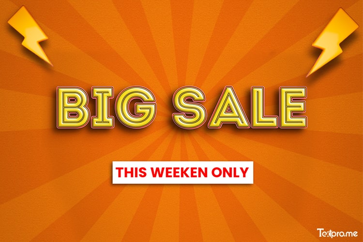 Sale promotion ads 3D text effect